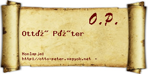 Ottó Péter névjegykártya